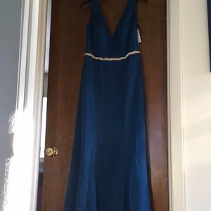A teal wedding dress